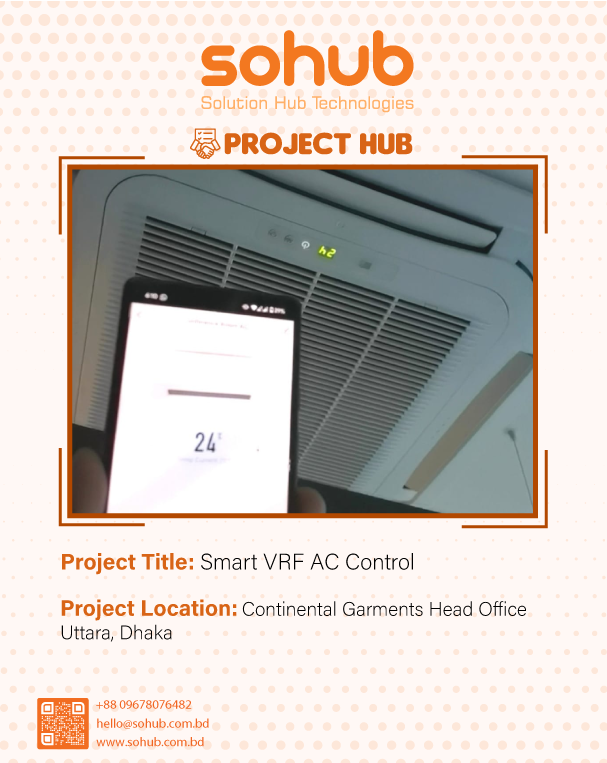 Smart VRF AC Control (Continental Garments Head Office Uttara, Dhaka)